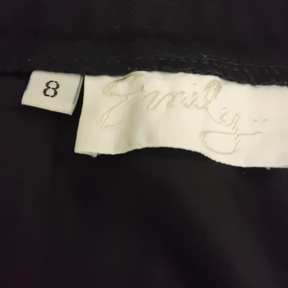 Emily Women's 8 Classic Black Straight Leg Career Fully Lined Pockets Pant - Picture 3 of 4